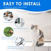 Cat Netting Balcony 3x4M Steel Wire Reinforced Cat Safety Net Weather Resistant Cat Anti Fall Netting Garden Net Anti Bird Net