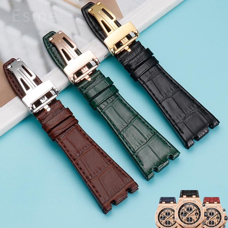 Pro AP Audemars Piguet Royal Oak Series Řemínek k hodinkám Pánský AP15400 26320 Originální řemínek k hodinkám z hovězí kůže Spona z masivní oceli 26 mm
