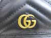 Authentic GUCCI GG Marmont Black Leather Bifold Wallet Compact Wallet #a913  Refurbished