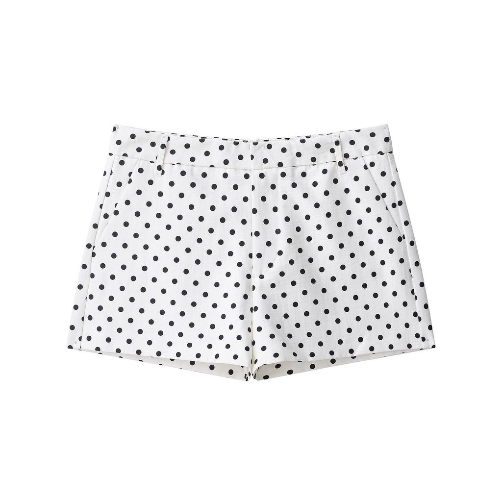 2025 Autumn Women's Polka Dot Puff Sleeve Jacket and Casual Pants Set