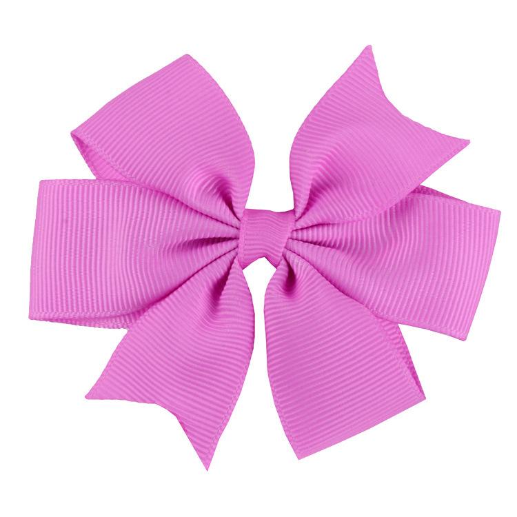 8x8cm 1PC Solid Color Grosgrain Ribbon Bows Clips Hairpin Girl's Hair Bowties Boutique Hair Clip Headwear Kids Hair Accessories