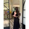 Neck Waist Suspender Dress Women's Summer New High-end Temperament Waist Thin Girl First Love Long Skirt