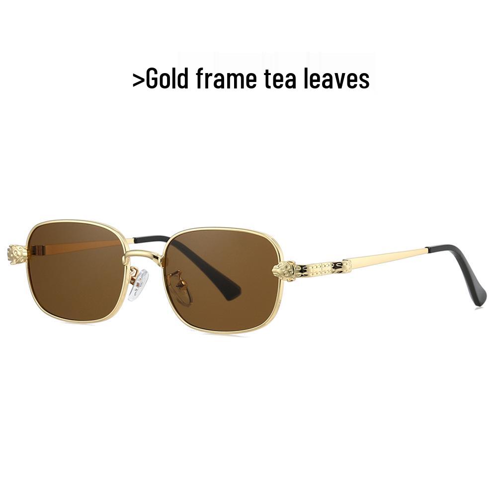 Chic Retro Leopard Head Sunglasses - Stylish European & American Old Money Vibe