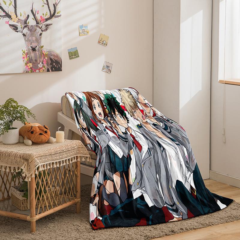 Cartoon Hero Academy Series Double Sided Flannel 3D Digital Printing Blanket Blanket