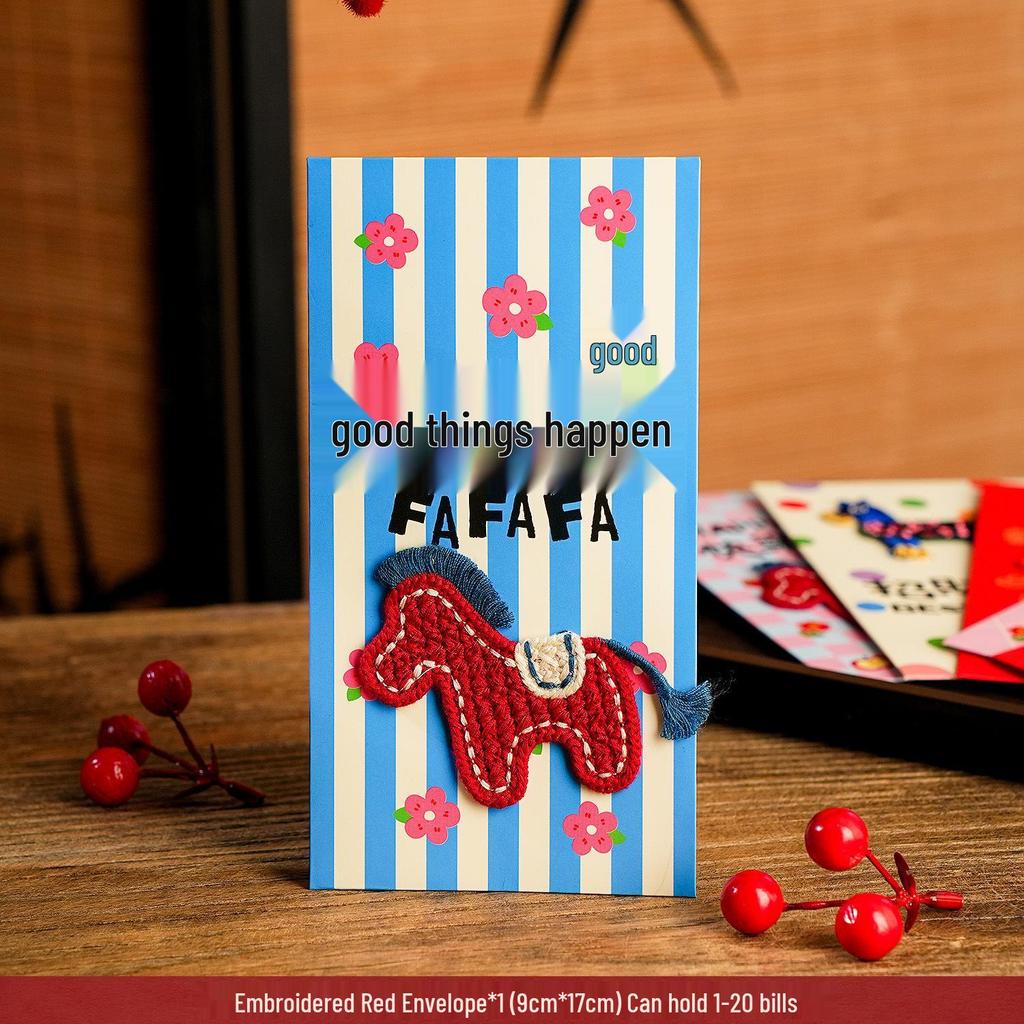 2026 Year of the Horse Cartoon Red Envelopes: Festive Lucky Money Envelopes for Kids - Perfect for Spring Festival Visits