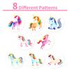 500 Sheets/Roll Cute Unicorn Roll Sticker 6 Patterns Circular Children'S Cartoon Polka Dot Sticker