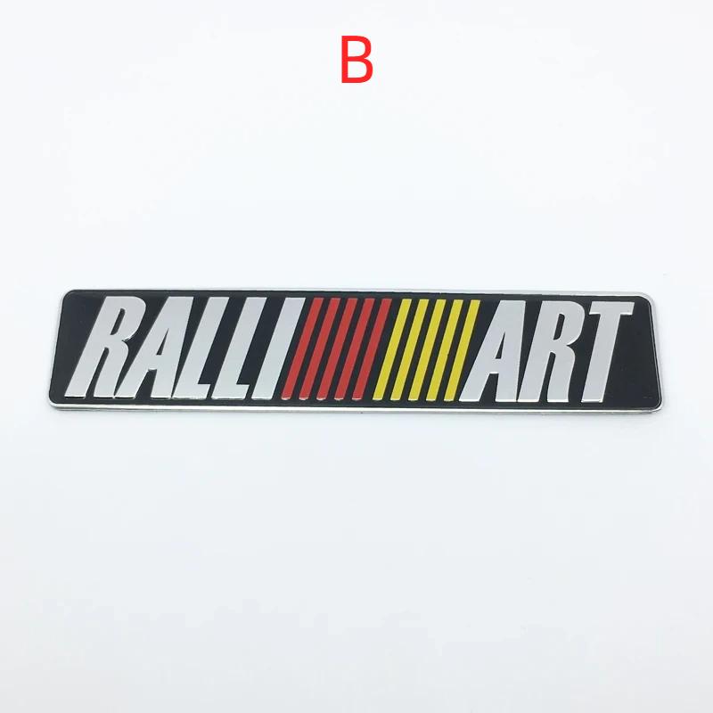 

3D Aluminum Sticker Letters RALLIART Logo Car Emblem Badge Decals Accessories B