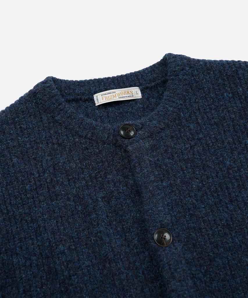 Frizmworks Brushed Wool Round Cardigan _ Indigo