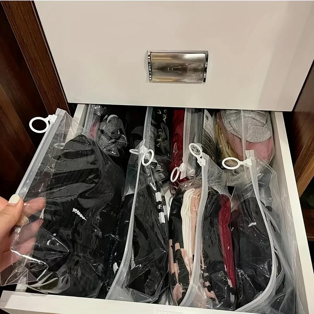 10pcs-translucent Storage Bag-daily Necessities for Stationery, Cosmetics, Travel and More Durable Waterproof Zipper Bags