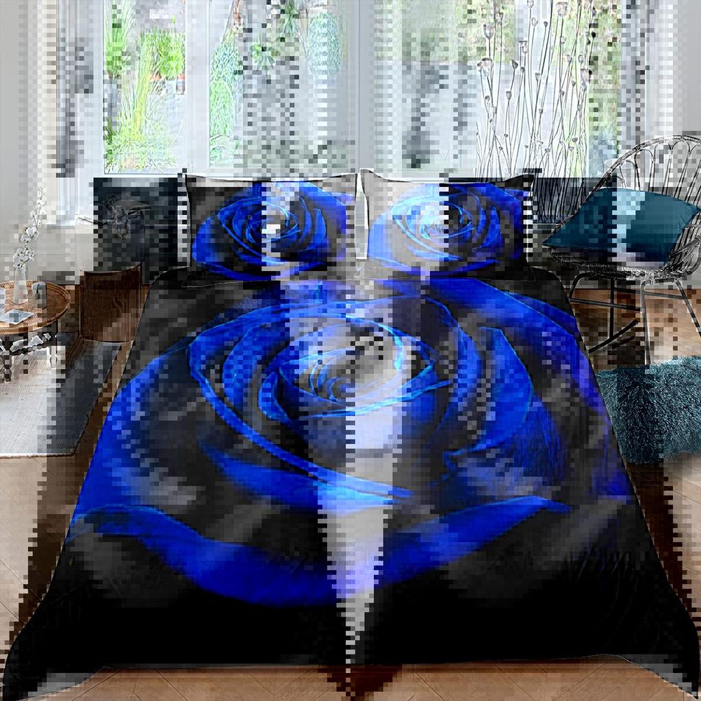 Black And Brown Leopard Print Three-Piece Quilt Cover 3D Digital Printing Bedding Set Bed Cover