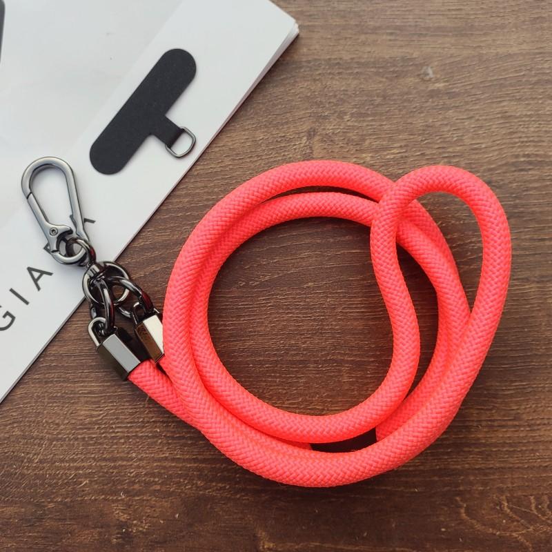 120CM Universal Crossbody Lanyard Strap Chain Mobile Case For iPhone 16 Samsung S25 Sports Climbing Trip Color Nylon Cord Rope
