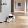 Cute Desktop Ornament Villain Doorstop with Cool And V-sign Gesture, 3D Printed Funny Doorstop, Door Wedge Decorative Stopper for Bedroom Office