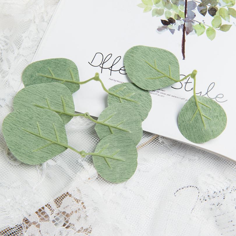 50/100Pcs Silk Artificial Plants Eucalyptus Rose Leaf Outdoor Garden UV Protection Wedding Diy Gift Box Festival Decoration Home