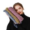 Autumn and winter imitation cashmere solid color knitted scarf for women, thickened warm wool scarf for women, minimalist style scarf for women