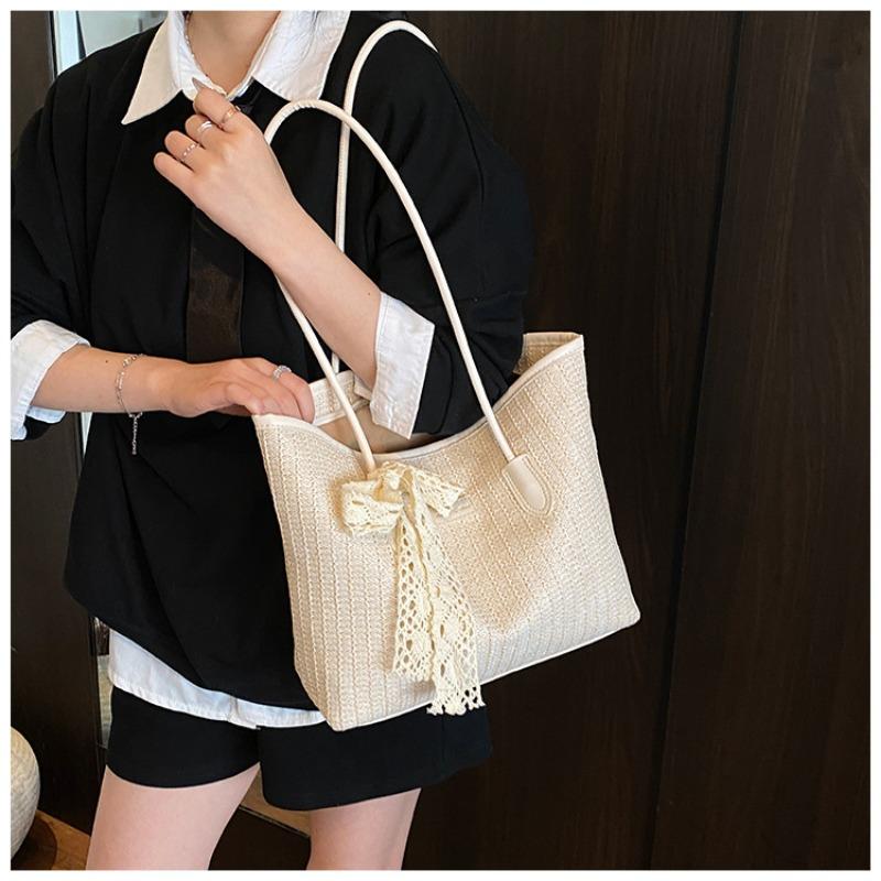 Large capacity bag women's new fashionable versatile shoulder bag simple diamond class commuter tote bag