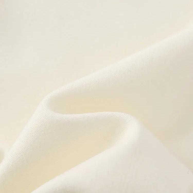 Damen Weiches Doppelseitiges Deutsches Samt Langarm Weißes T-Shirt für Herbst/Winter