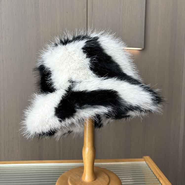 Imitation Fur Hat Women's Autumn and Winter Long Hair Bucket Hat Bucket Hat Warm Thickened Basin Hat