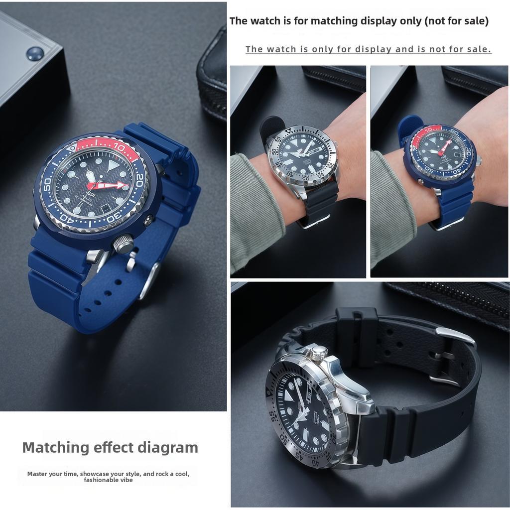 22mm Silicone watch Strap For Seiko No. 5 Diving SKX007 Water Ghost Canned SRP601J1/599J1/605J2 SRPA21J1 SNJ028 rubber watchband