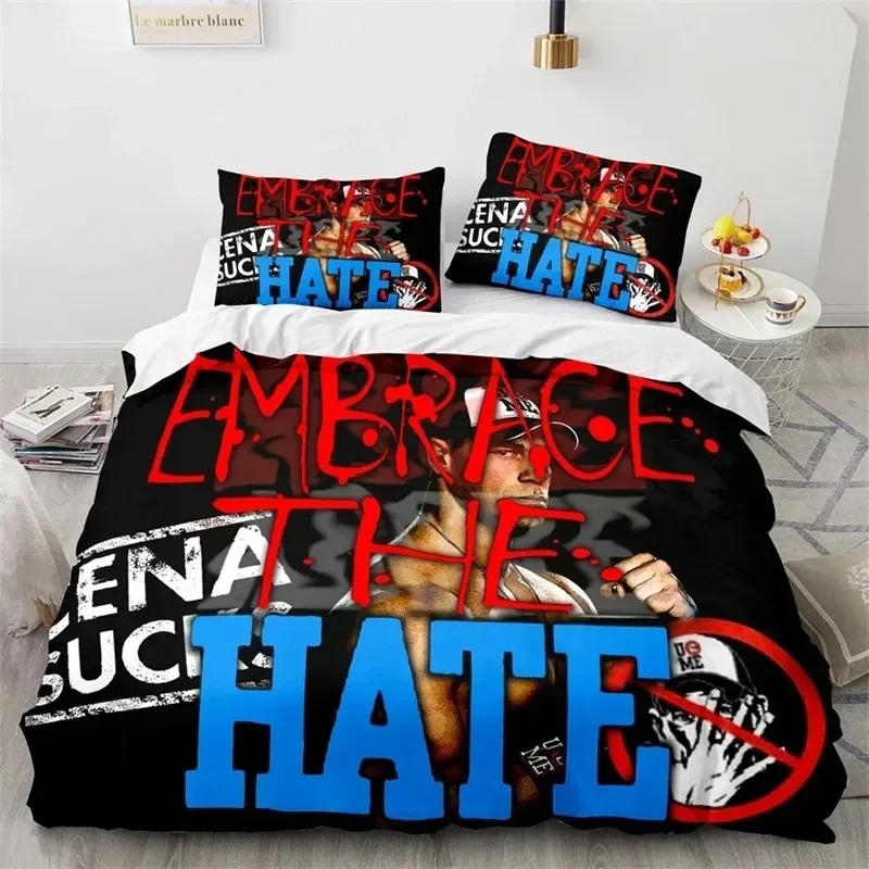 3D-tryck Brottningsspel WWE EAW Sängklädesset, Påslakan Täcke Sängset Örngott, King Queen Twin Storlek Pojkar Flickor