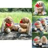 Plush Hug Flower Bunny Toy With Pp Cotton Filling For Easter Gift Girls And Kids