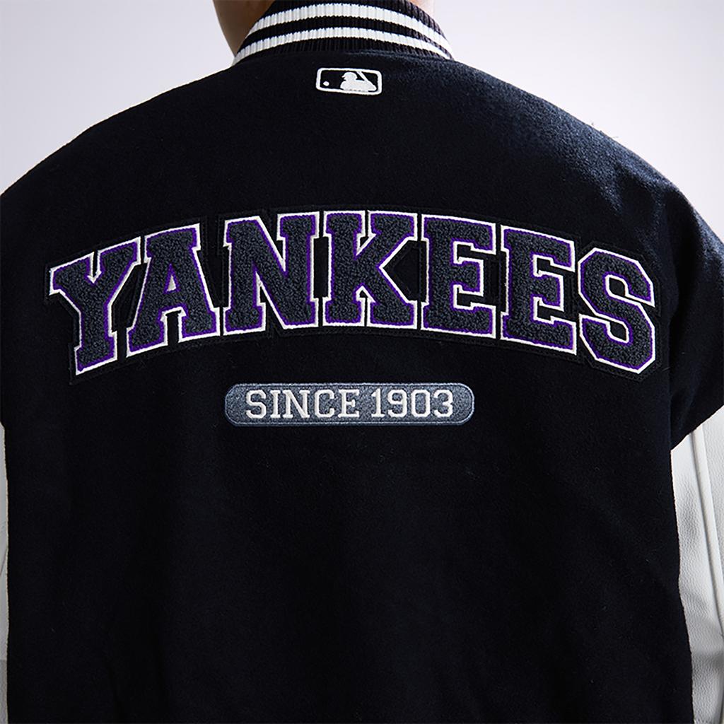 New MLB Baseball Jacket Unisex Black 3AJPV0234-50BKS
