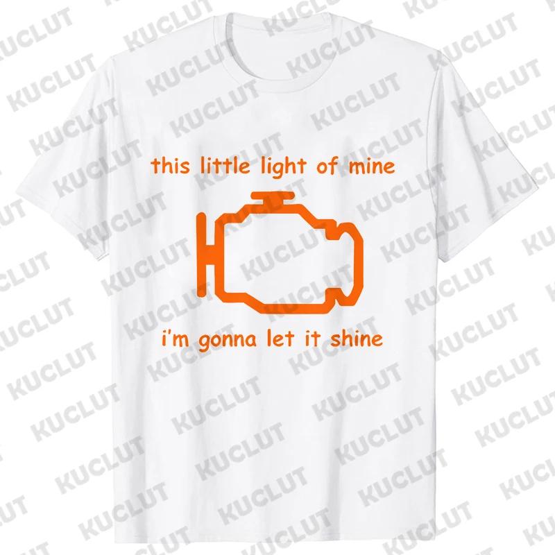 Oversized Men T Shirt Check Engine Oil Battery Print Harajuku Tshirt Hiphop Summer Streetwear Mechanic Repair Tshirt Y2k Top