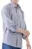 Valeria Striped Long Sleeve Dress Business Casual Fashion Top with Size S Men's Shirt, Collar, Gray,