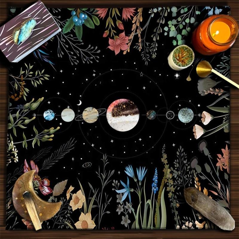 Geometric Divinations Table Cloth Board Game Oracles Card Pad Rune Support Mat