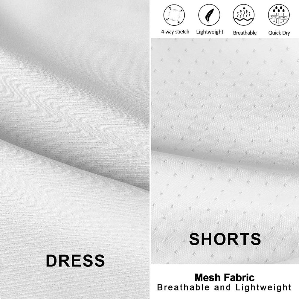 CHARMLEAKS Tenisové šaty pro ženy Šaty na cvičení s vestavěnou podprsenkou a kapsami kraťasů Sportovní šaty na cvičení Golfové šaty