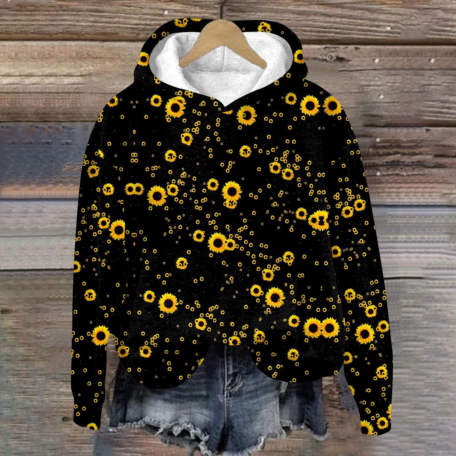 

Женские толстовки с капюшоном, толстовки, одежда для девочек-подростков, повседневные свитера, пуловеры, модные повседневные универсальные повседневные толстовки L чёрный