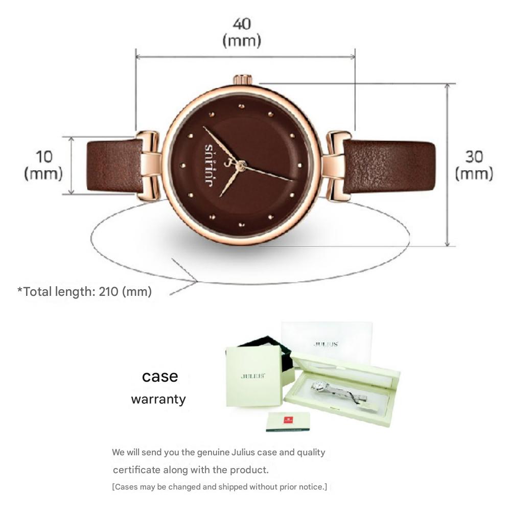 Julius Design Women's Caramel Leather Band Wristwatch A-1313 (Option 4)