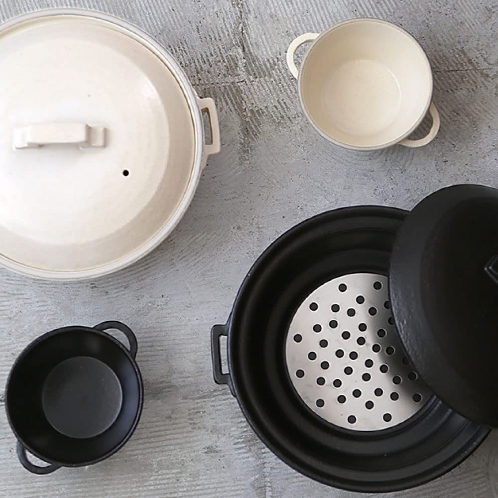 Banko Ware Earthenware Pot Haretoke Black 8 Made In Japan For People IH Compatible Open Flame Compatible Oven Compatible Microwave Compatible Deep
