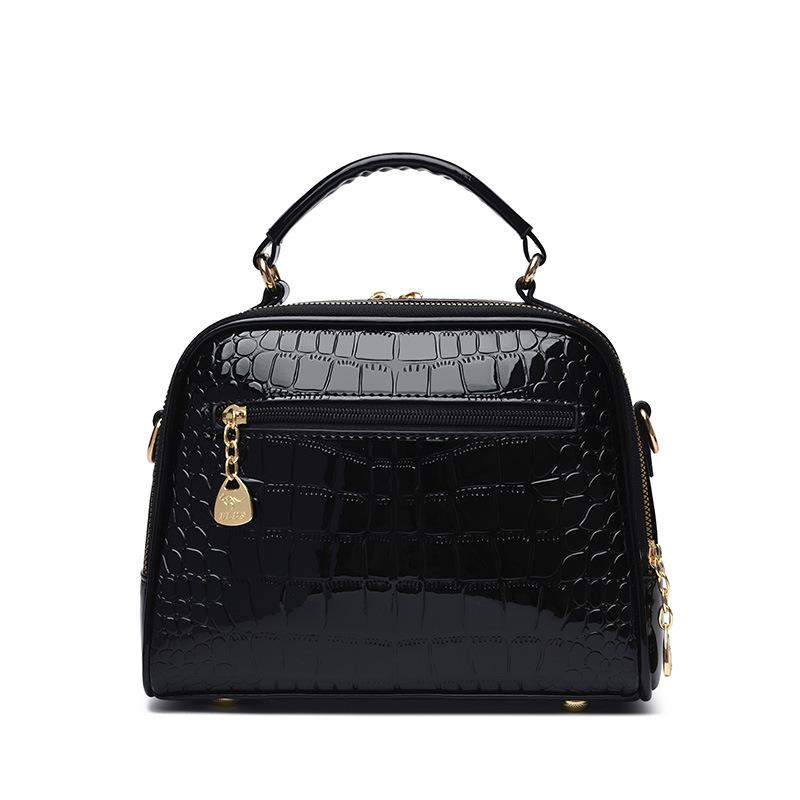 Neue quadratische Umhängetasche aus Lackleder mit großem Fassungsvermögen Hochwertige Textur modische und großzügige Damenhandtasche