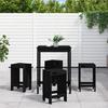 VidaXL Garden Bar Set 5 Pcs Black Solid Pine Wood, Pub Set, Patio Bar Set, Table Set 3157743