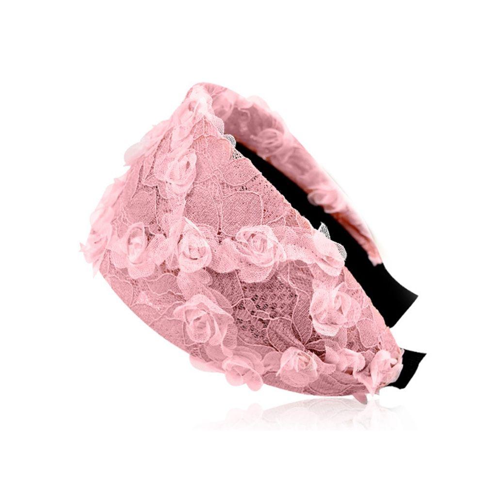 Wide Hair Hoop Mesh Spring With Gear Lace Headband Flower Headband Korean Hairbands Women Hair Hoop