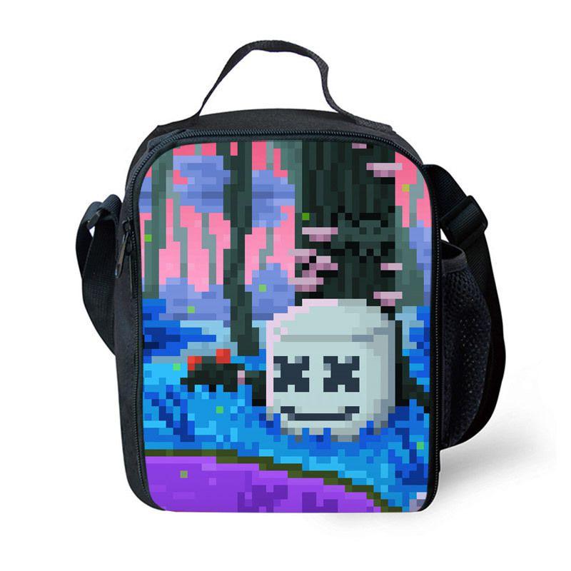 Marshmallow DJ Lunchtasche - Große Kapazität Thermoisolierte Kühltasche für Schüler und Picknicks