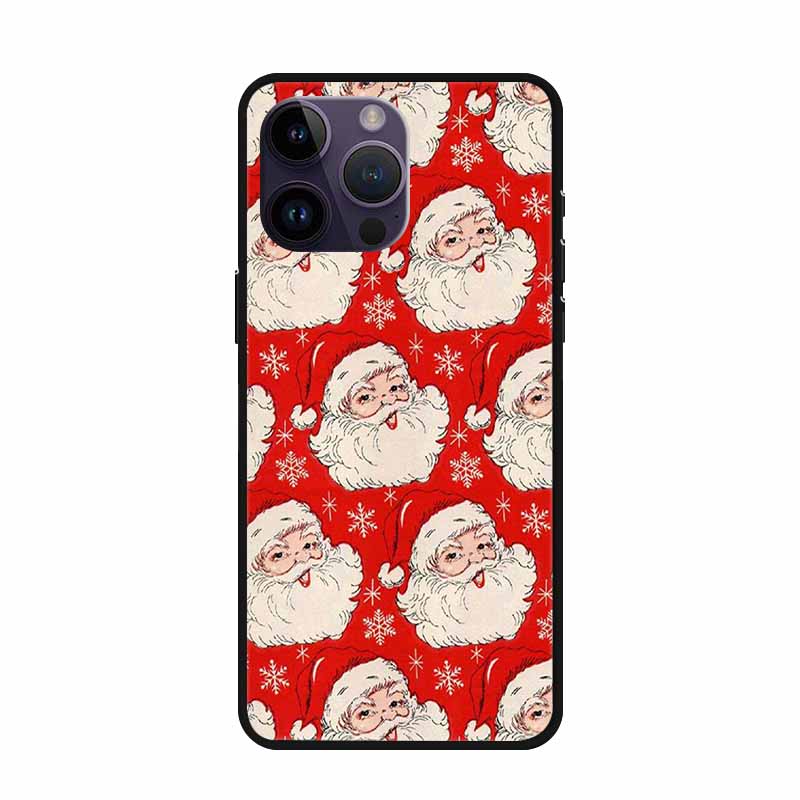 Christmas Case For iPhone 15 Pro Max Cover iPhone 15 Plus Lovely Soft Silicone TPU Back Phone Case For iPhone 15 Pro Cover Coque