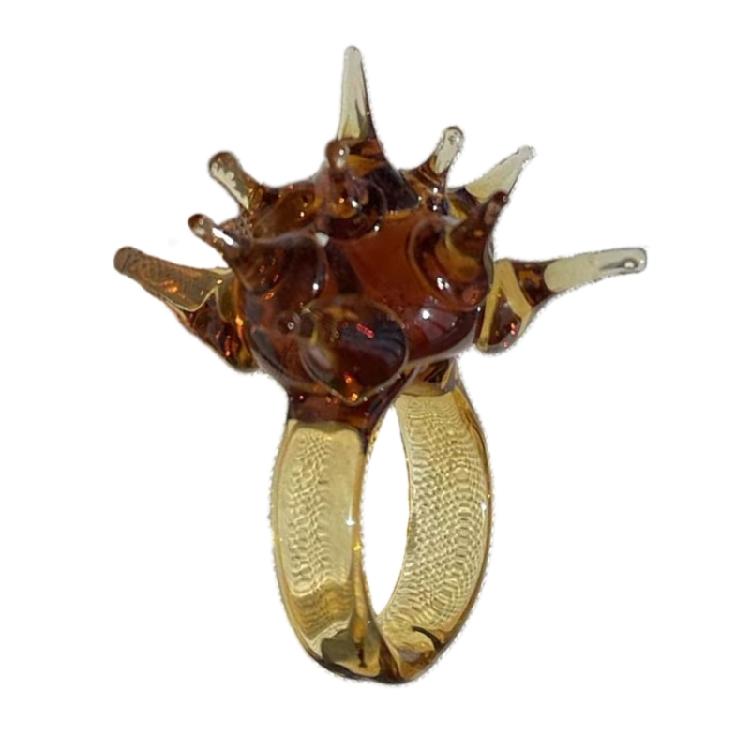 

Eye Catching Party Rings Accessory Fashionable Resin Sea Urchin Decoration Rings 1