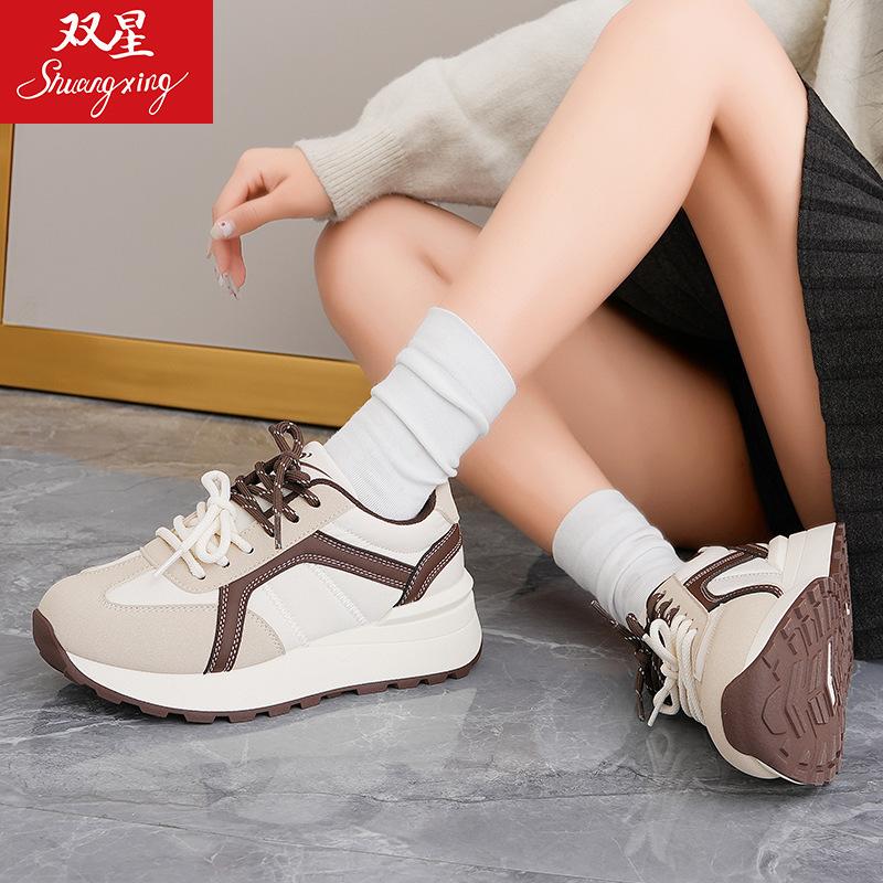 Dexun shoes new thick-soled heightened soft-soled lightweight dad shoes sports and leisure shoes
