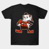 Men Black Print T-shirt Cleveland Browns Brownie The Elf Logo No-Cut Transfer Paper Print Cotton Tshirt