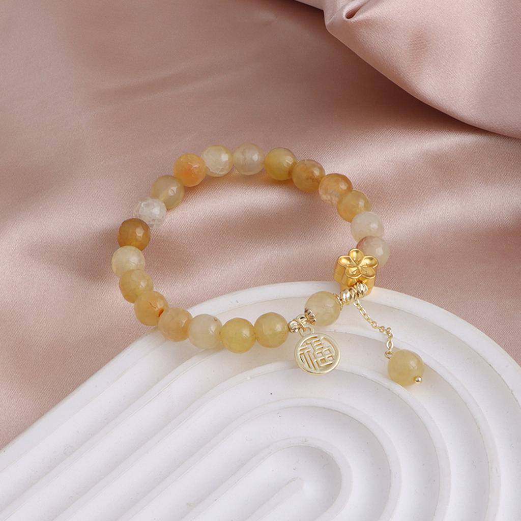 8Mm red jade jasper strawberry crystal blessing bracelet Xiaohongshu popular natural stone peach blossom jewelry