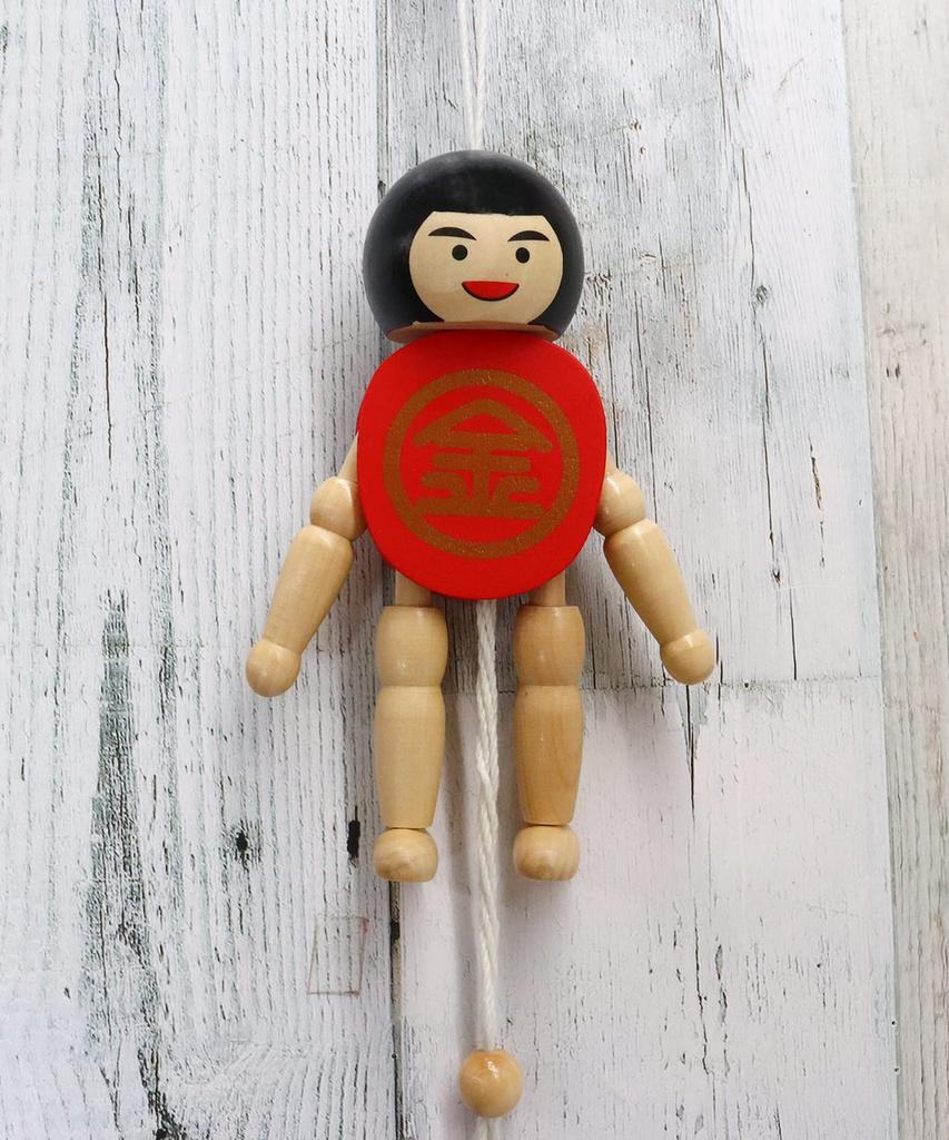 Traditional wooden hanging doll Kintaro