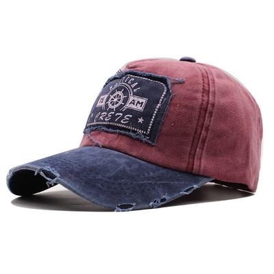 Edged Retro Alphabet Baseball Hat Classic Patch Color Matching Cap Men'S And Women'S Outdoor
