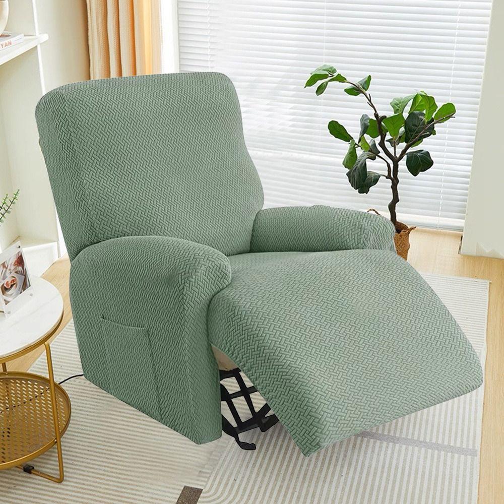 Split Back Design Recliner Sofa Covers Solid Color T Jacquard Cover New Armchair Cover