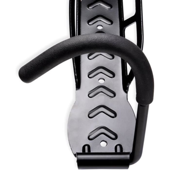 Support Mural pour Vélo - Schramm - 4 Vélos - Acier Robuste - Couleur Noir - 25,5x7,5x14,5 cm