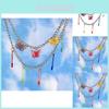 Elegant Butterfly Double Layer Necklace For Women Stylish Alloy Fashion Jewelry