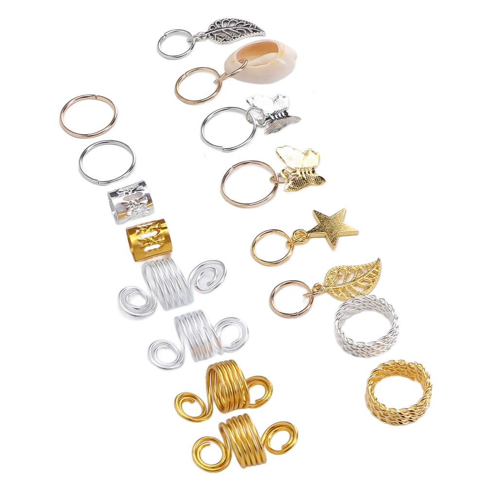 140pcs Exquisite Hair Dreadlocks Beads Fashionable Braid Accessories for Parties Weddings