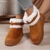 Fashion Fur All-in-One Winter Northeast Snow Boots Women's Round Toe Warm Thickened New Platform Cotton Shoes with Suede