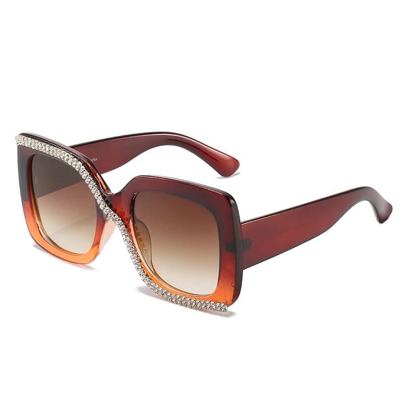 

JYL TS Sunglasses Unisex UV Protection Big Frame Diamond Street 10690 A-11627 сланец синий