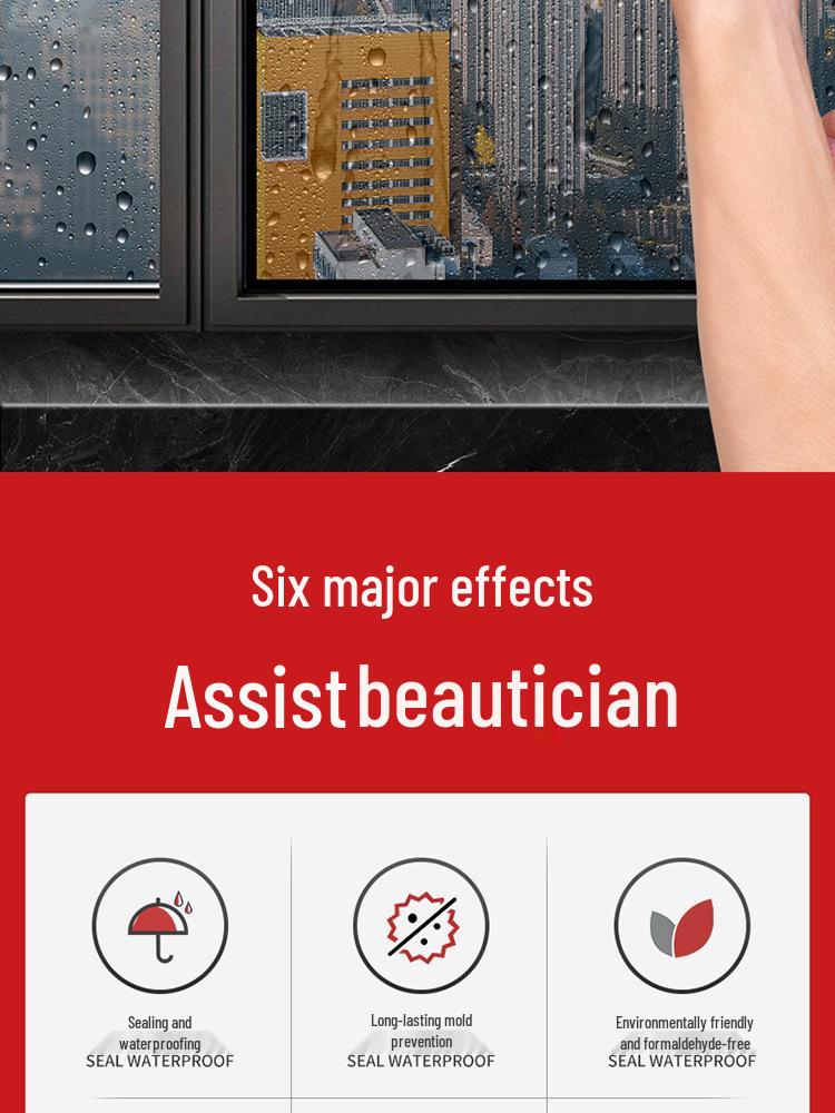 Silicon Negru Impermeabil Etanșant pentru Ferestre și Uși pentru Chituire Margine Goluri, Adeziv Sticlă Anti-Mucegai